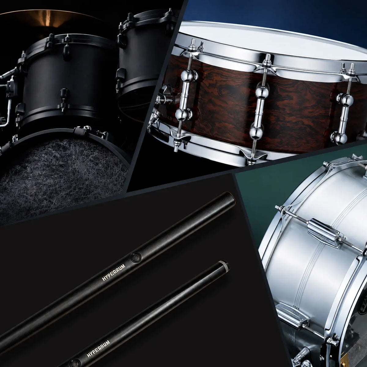 Futuristic design, traditional drum experience.