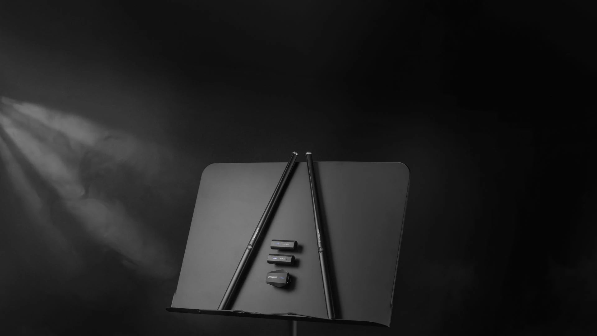 HyperDrum portable virtual drum set hero banner with product image 